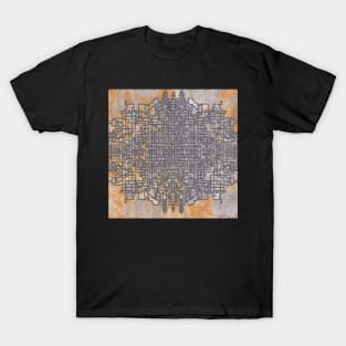 Grey & Yellow Abstract Art T-Shirt